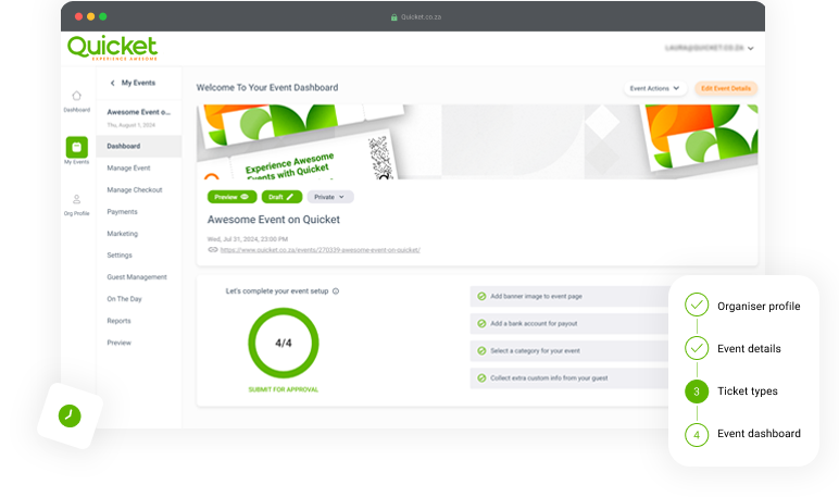 Quicket - Create Events